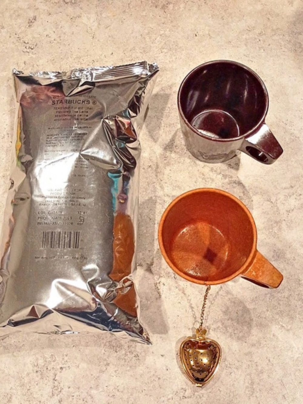 Starbucks Teavana Chai Flavored Tea Latte Mix & Mugs
